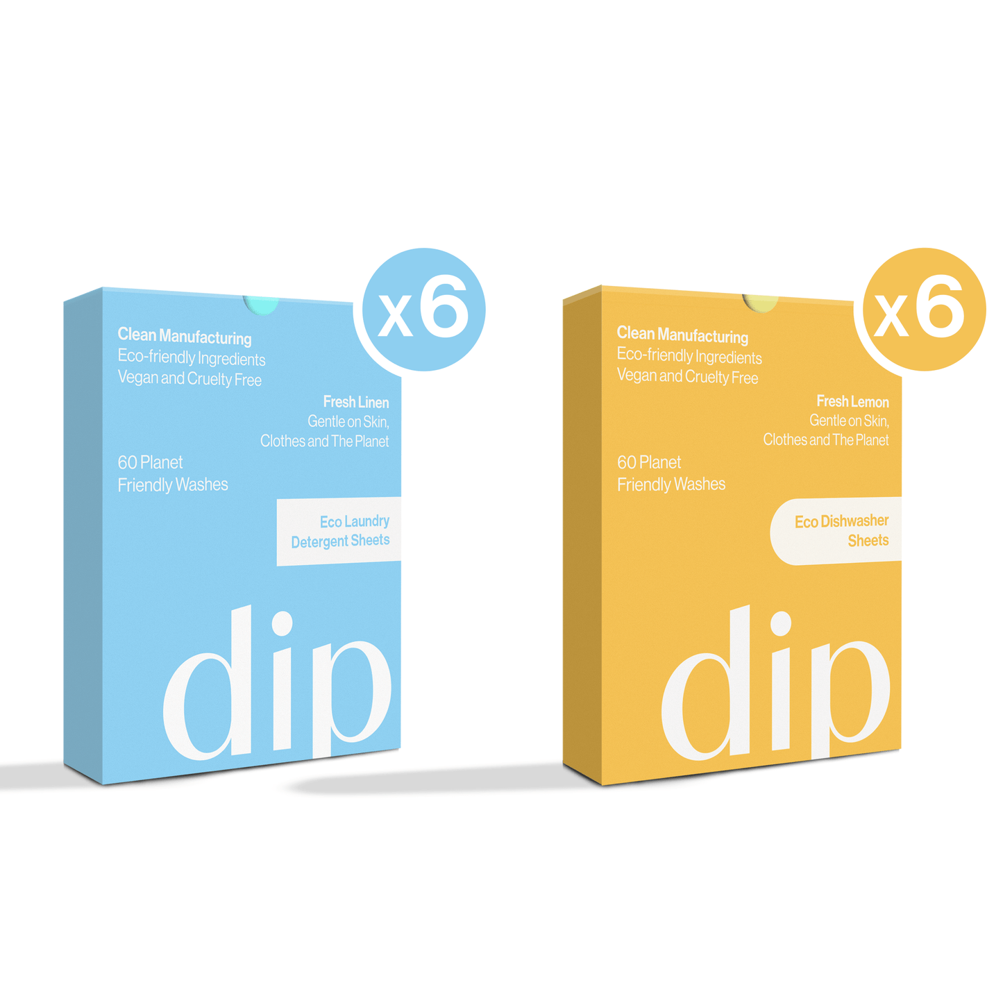 Laundry Detergent (Fresh Linen) + Dishwasher Sheets Bundle